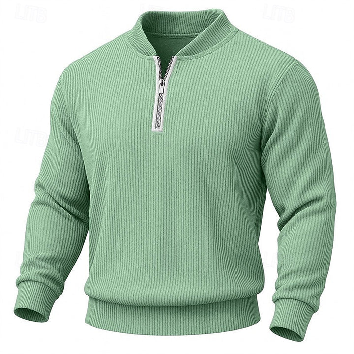 Emerson | Ribbed Quarter-Zip Sweater