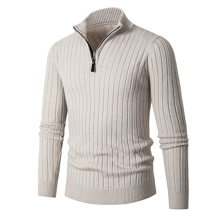 Reuben | Quarter-Zip Ribbed Sweater