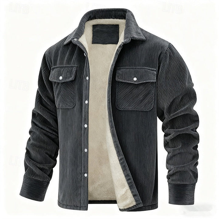 Alden | Ribbed Sherpa-Lined Jacket