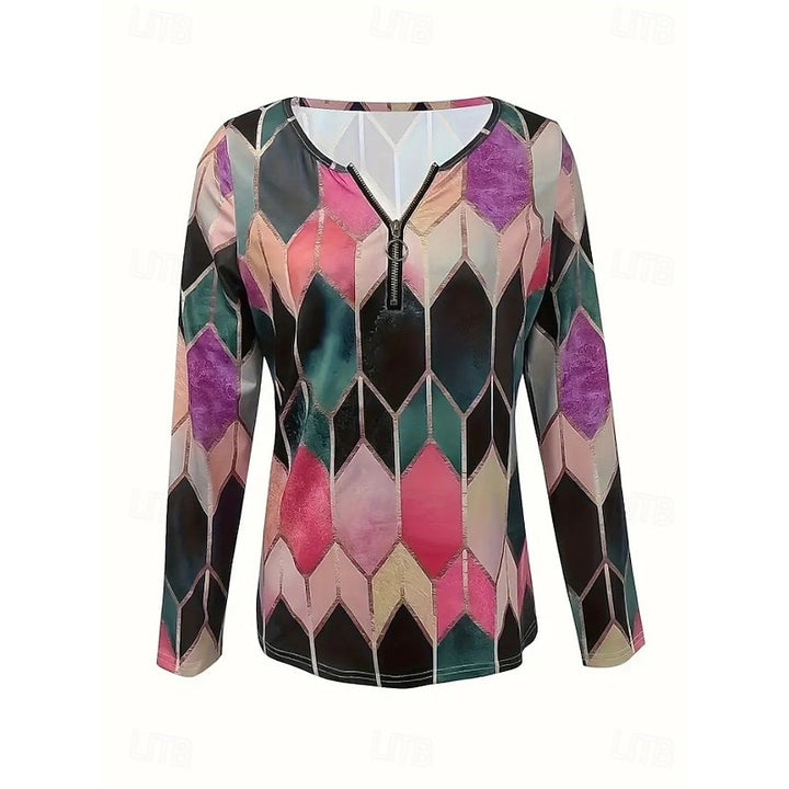 Ingrid | Bohemian Quarter-Zip Top