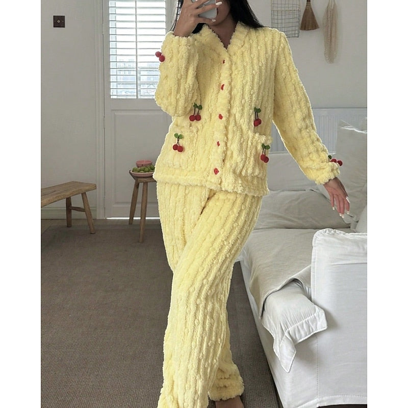 Annette | Cozy Cherry Two-Piece Set