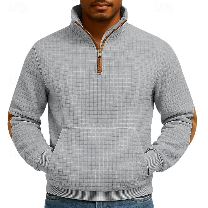 Grady | Textured Quarter-Zip Pullover