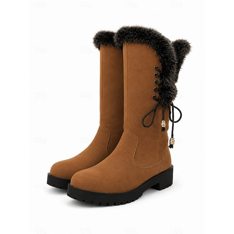Ingrid | Lace-Up Knee-High Winter Boots