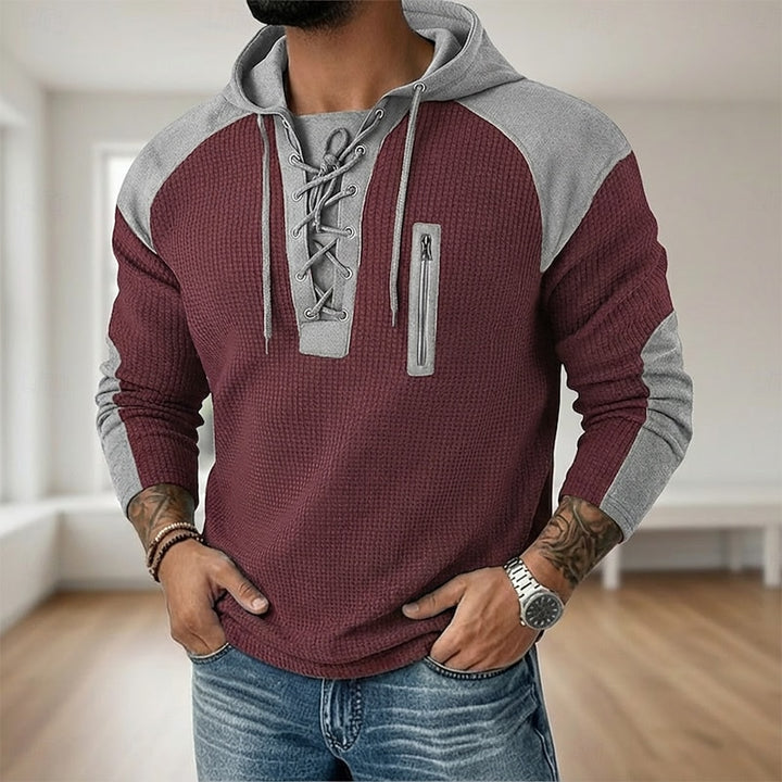 Redford | Lace-Up Hooded Sweater