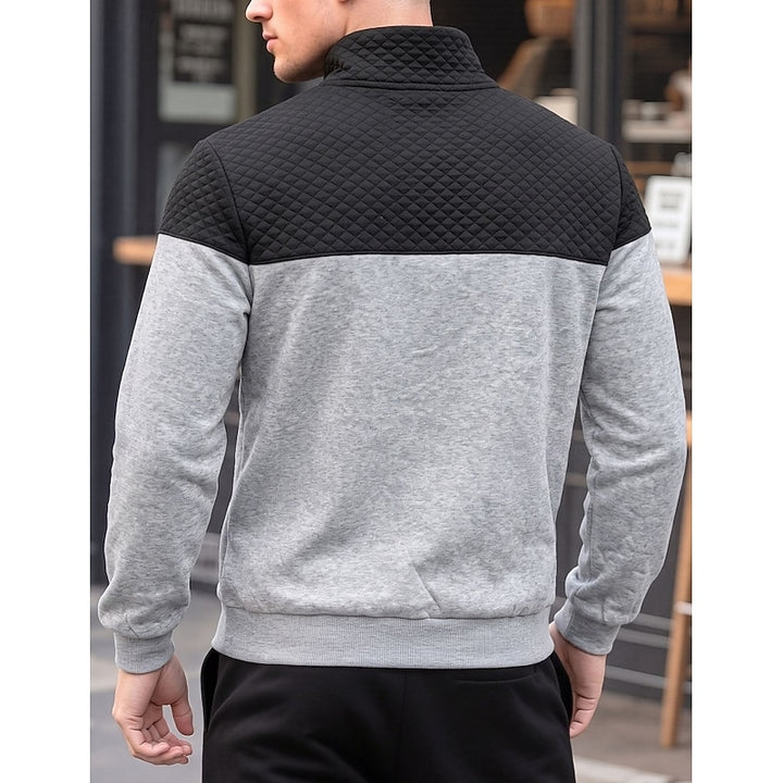 Gordon | Colour-Block Quarter-Zip Pullover