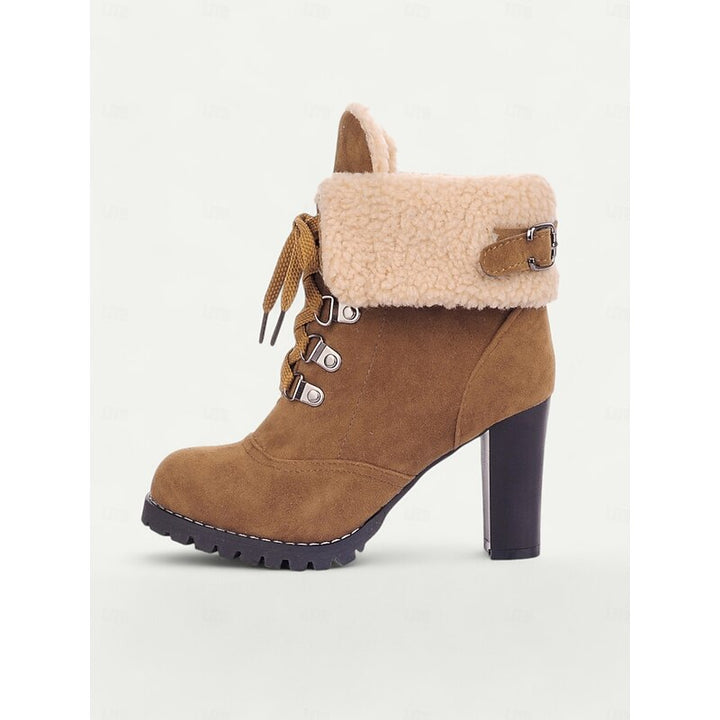 Heidi | Cozy Lace-Up Heeled Winter Boots
