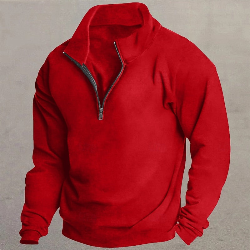 Garrett | Quarter-Zip Standing Collar Sweatshirt