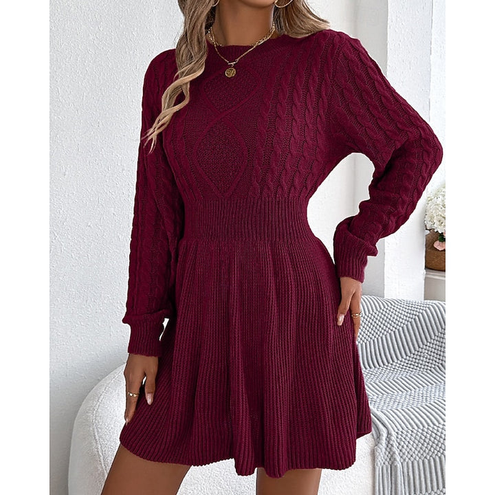 Winifred | Cable-Knit Christmas Sweater Dress