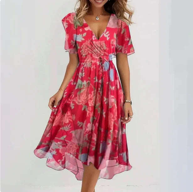Camila | V-Neck Short Sleeve Summer Dress