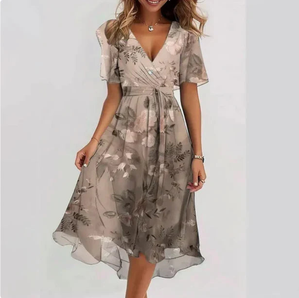 Lydia | V-Neck Short-Sleeve Summer Dress