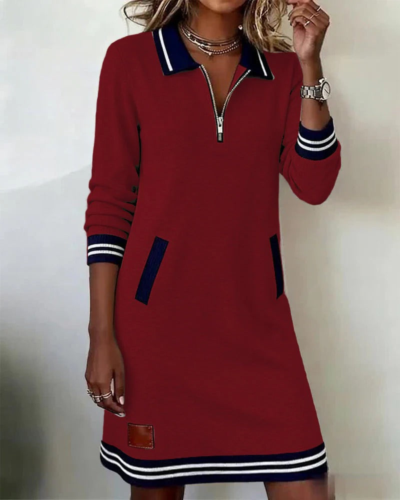 Ammie | Chic Long Sleeve Collar Dress