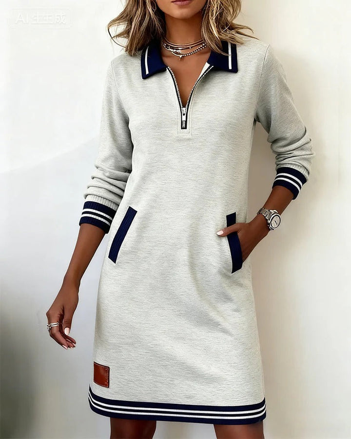 Ammie | Chic Long Sleeve Collar Dress