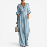 Kendra | Elegant V-Neck Wide Sleeve Jumpsuit