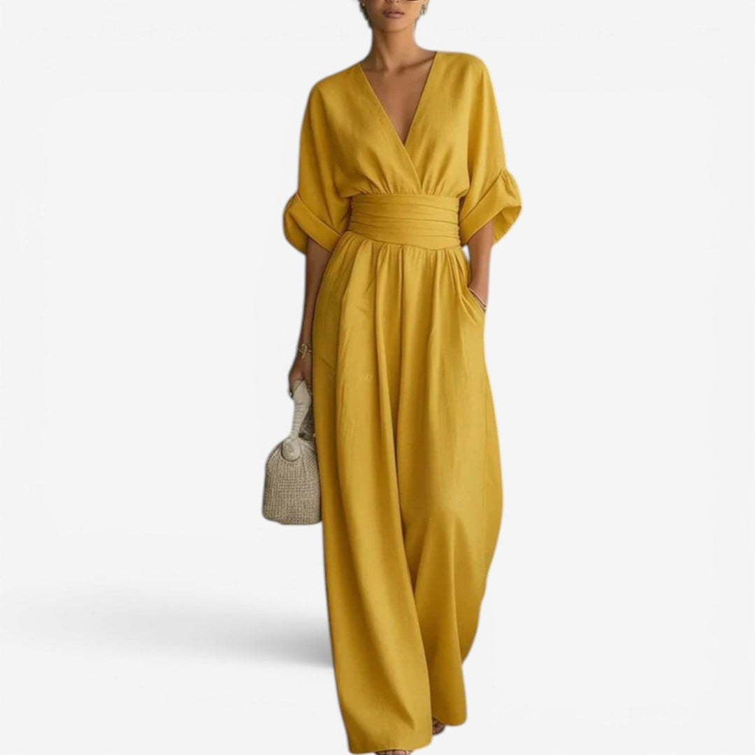 Kendra | Elegant V-Neck Wide Sleeve Jumpsuit