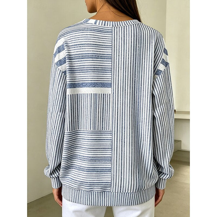 Felicity | Striped Patchwork Sweatshirt