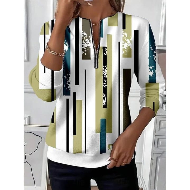 Marjorie | Colour Block Quarter-Zip Sweatshirt