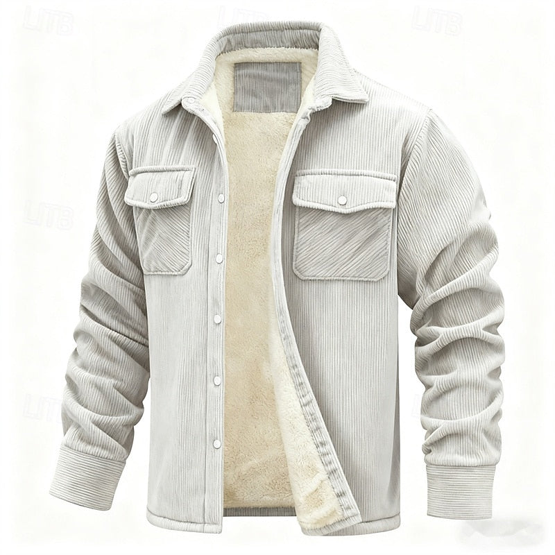 Alden | Ribbed Sherpa-Lined Jacket