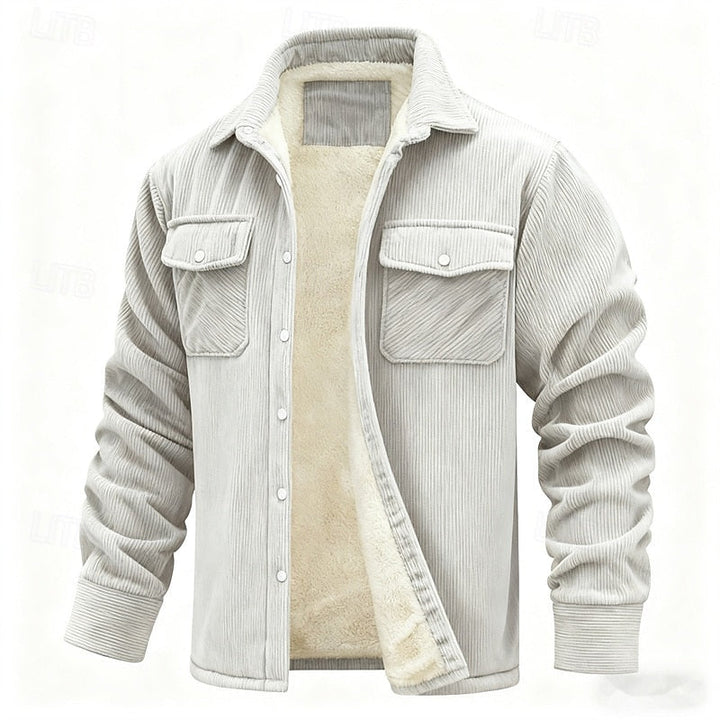 Alden | Ribbed Sherpa-Lined Jacket