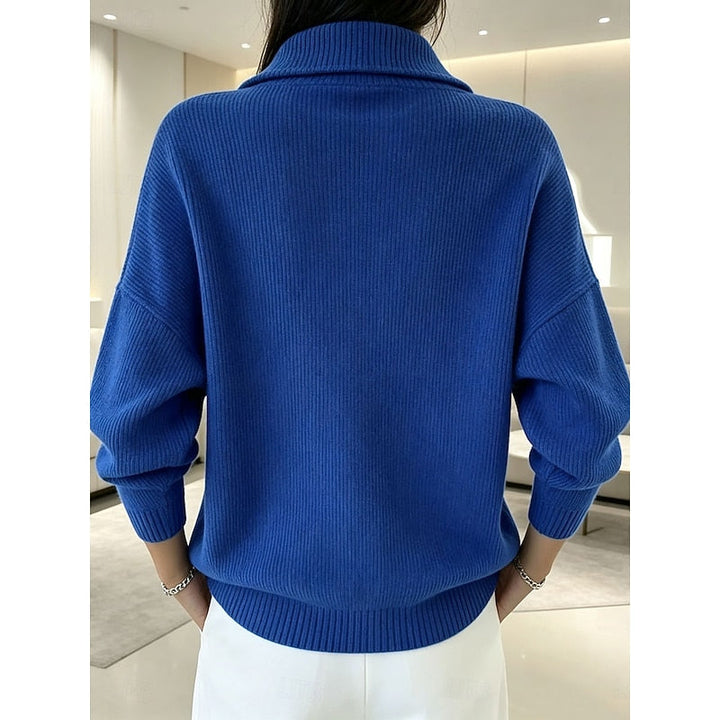 Sabine | Ribbed Quarter-Zip Sweater