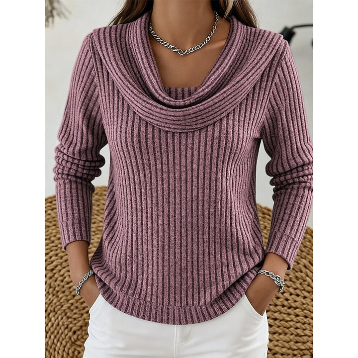 Imogen | Cowl Neck Ribbed Sweater