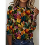 Marnie | Autumn Leaf Print Top