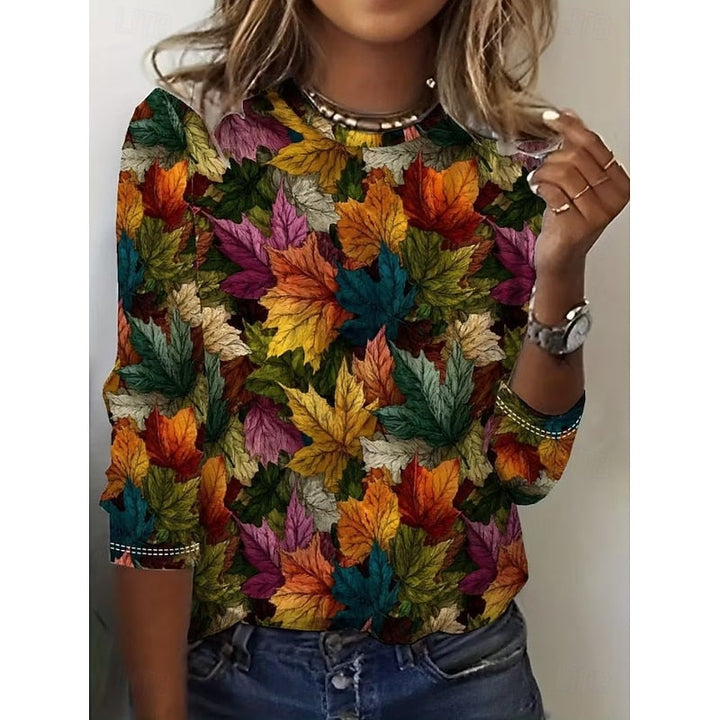 Marnie | Autumn Leaf Print Top
