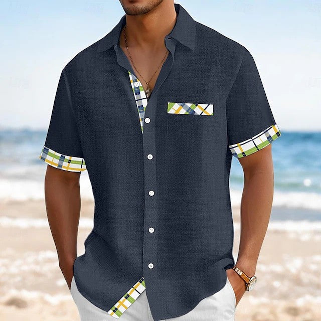 Elliot | Tropical Trim Resort Shirt