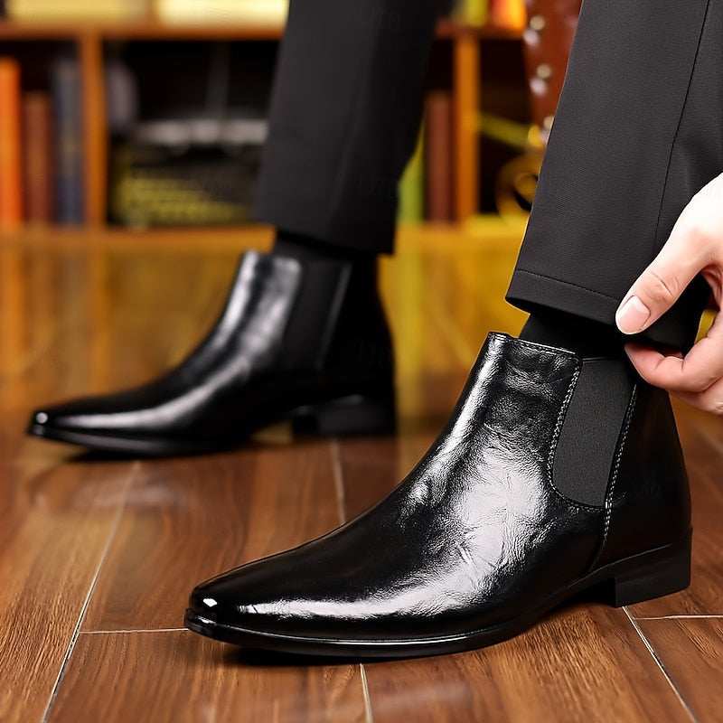 Gareth | Polished Ankle Chelsea Boots