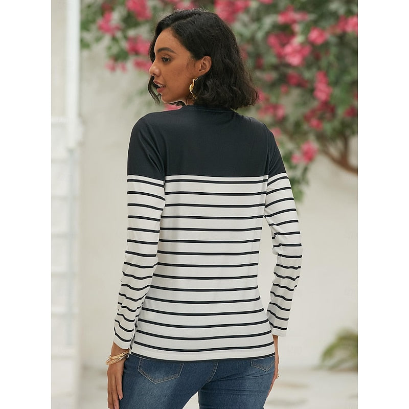 Penelope | Striped Long-Sleeve Top