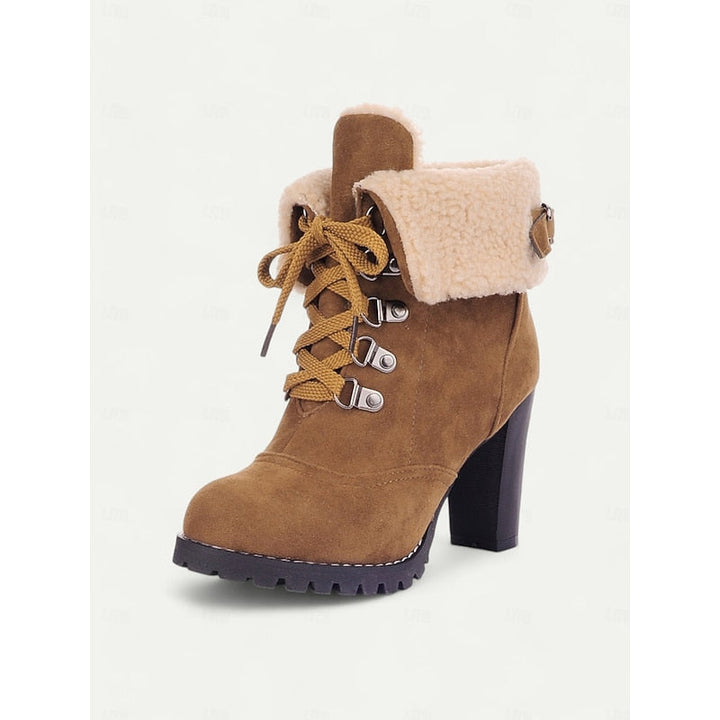 Heidi | Cozy Lace-Up Heeled Winter Boots
