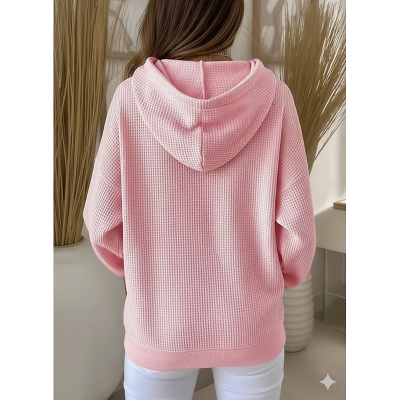 Marion | Relaxed Waffle-Knit Hoodie