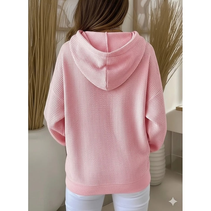 Marion | Relaxed Waffle-Knit Hoodie