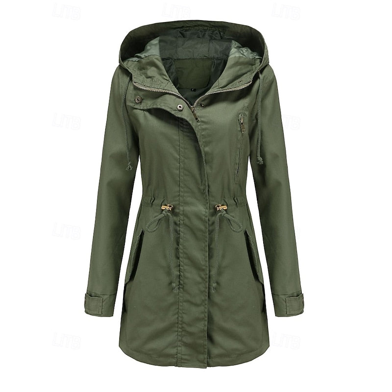 Annabelle | Hooded Drawstring Trench Coat