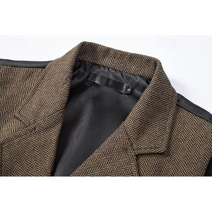 Rupert | Double-Breasted Herringbone Vest