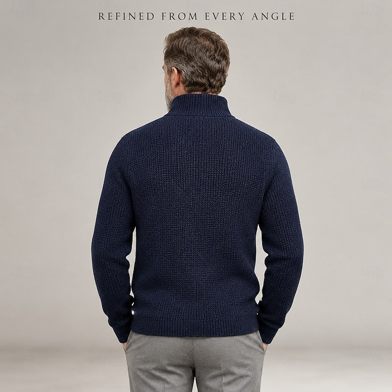 Dean | Textured Stand-Collar Cardigan