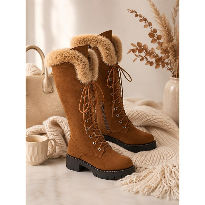 Marisol | Lace-Up Cozy-Cuff Winter Boots
