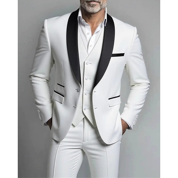 Frederick | Contrast-Lapel Three-Piece Set