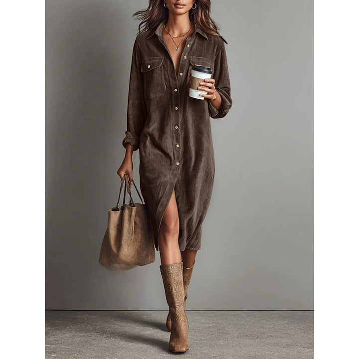 Bethany | Relaxed Button-Front Shirt Dress