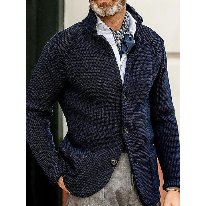 Dean | Textured Stand-Collar Cardigan