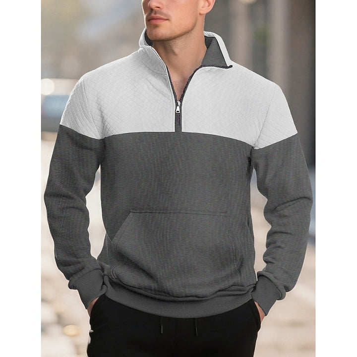 Gordon | Colour-Block Quarter-Zip Pullover