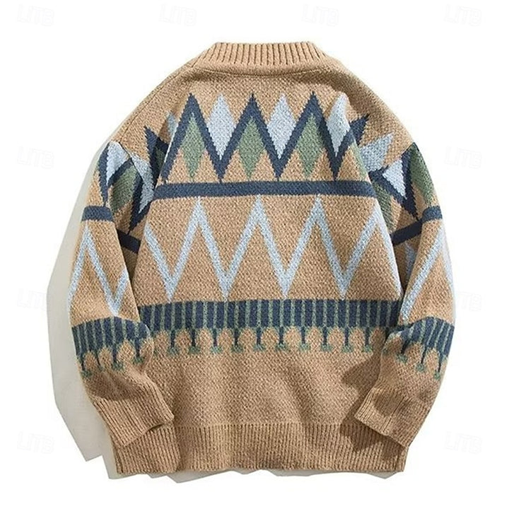 Otis | Christmas Patterned V-Neck Cardigan