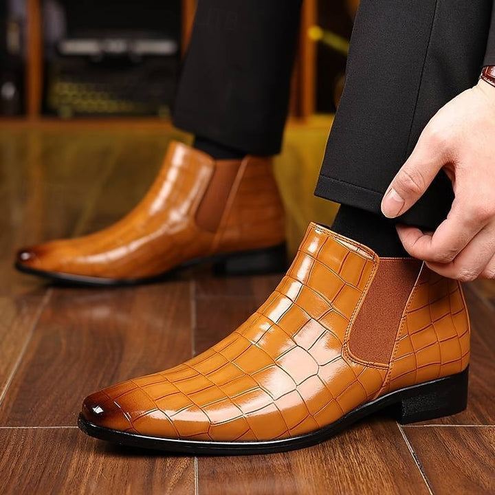 Clifford | Polished Slip-On Chelsea Boots