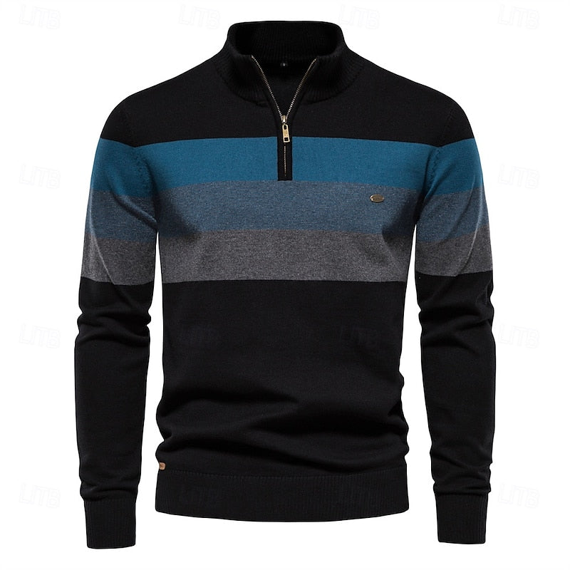 Chester | Quarter-Zip Colour-Block Sweater
