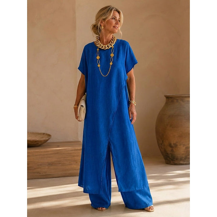 Simone | Relaxed Wrap-Front Two-Piece Set