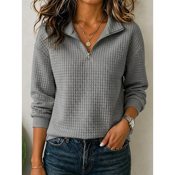 Maren | Quarter-Zip Textured Pullover