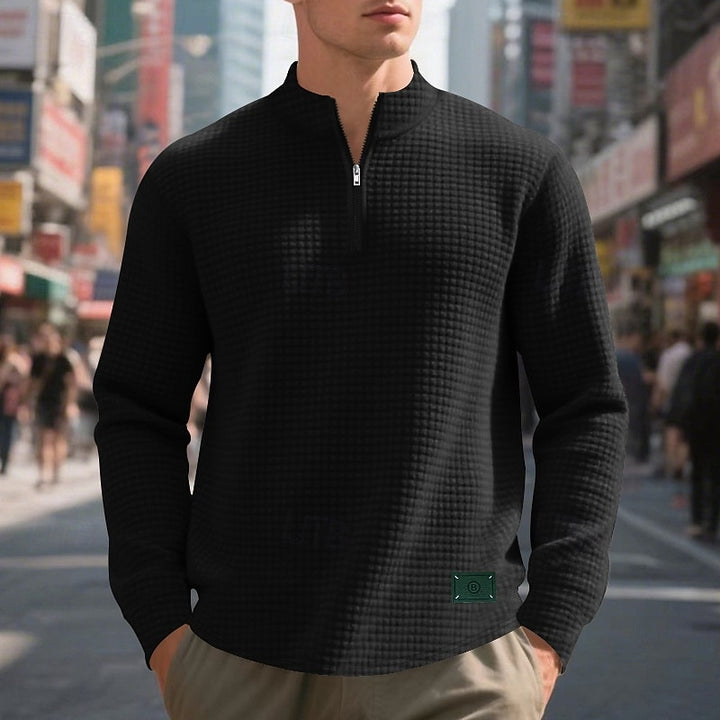Rylan | Quarter-Zip Waffle-Textured Sweater