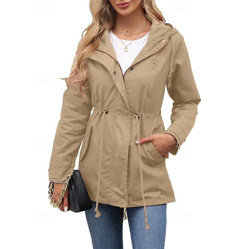Annabelle | Hooded Drawstring Trench Coat