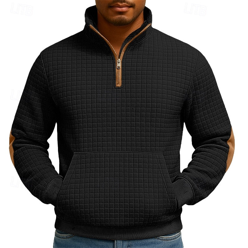 Grady | Textured Quarter-Zip Pullover