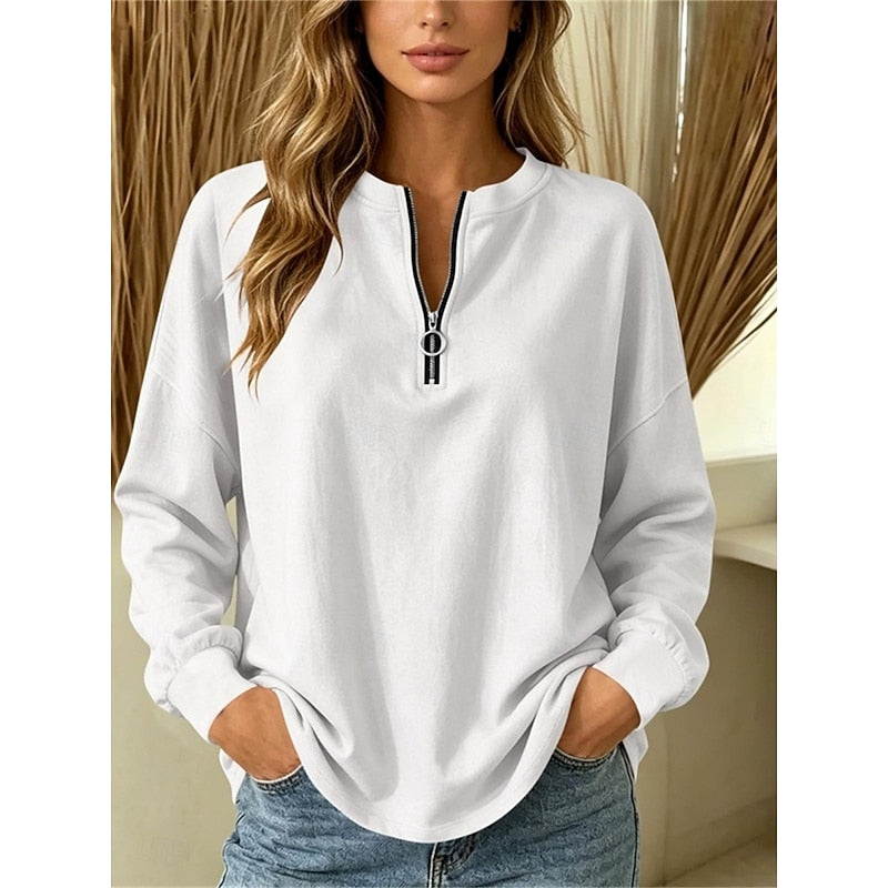 Gabrielle | Relaxed Quarter-Zip Top