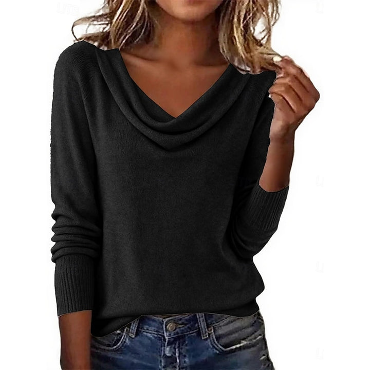 Fiona | Draped Cowl-Neck Sweater